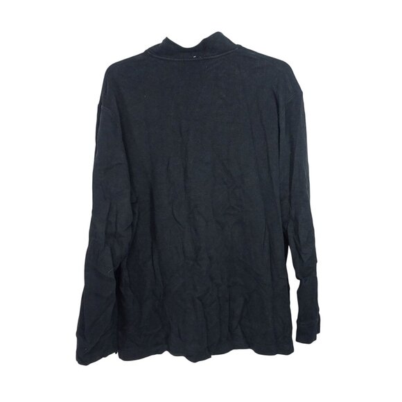 Polo Ralph Lauren Estate Ribbed Knit Black 1/4 Zip Pullover Shirt Men Size XXL - Picture 3 of 10